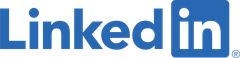 Official LinkedIn logo featuring the word "LinkedIn" in blue, with "in" enclosed in a blue square.
